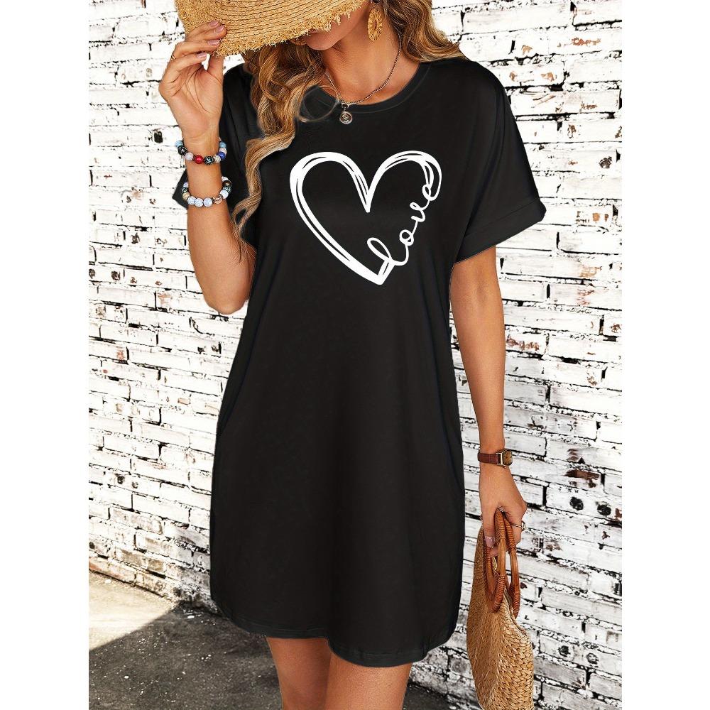 Fashion Casual Women Nightdress Short Sleeve Dresses Loose Fit Nightwear Home Clothes Nightie Loungewear Dresses