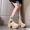 Fashion Fashion Autumn Winter Modern Boots  Breathable Sock Boots 7.5CM Height Increasing Lady Footwear Shoes Platform Shoes