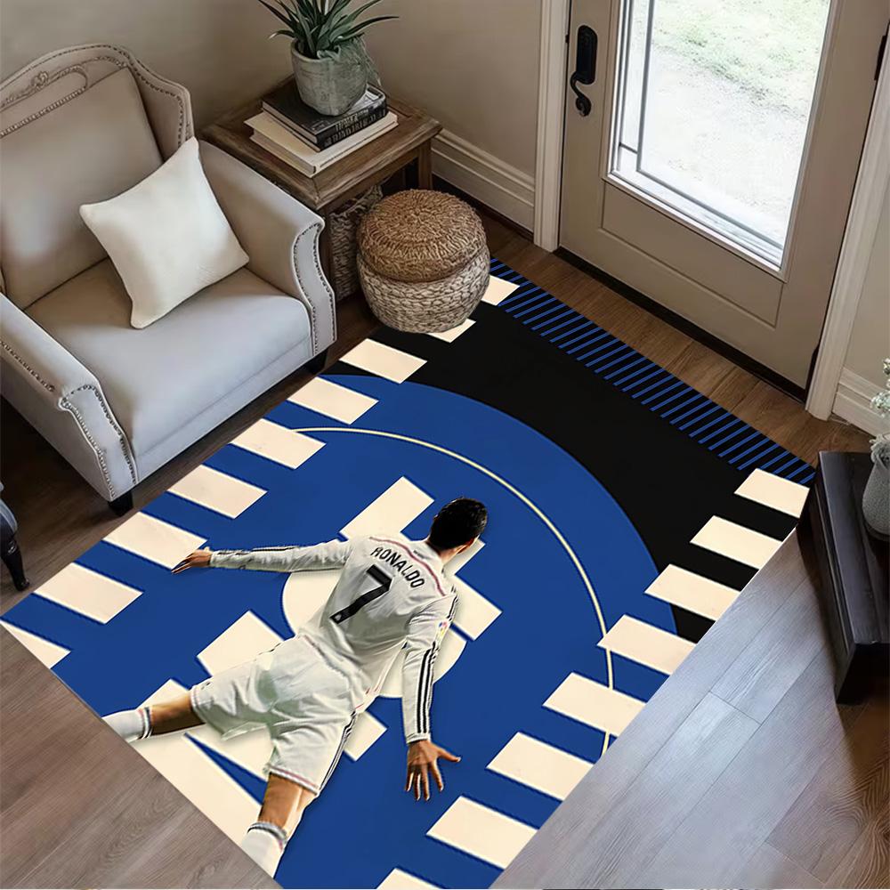 Ronaldo's Iconic Goal Celebration Area Rug Design for Entryway Foyer Living Rooms Decorate room Antislip Carpet Decorate Offices Spiritual Gift