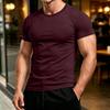 Men's Fashion Cotton Neck Short Sleeve T-Shirt for Everyday Casual Wear