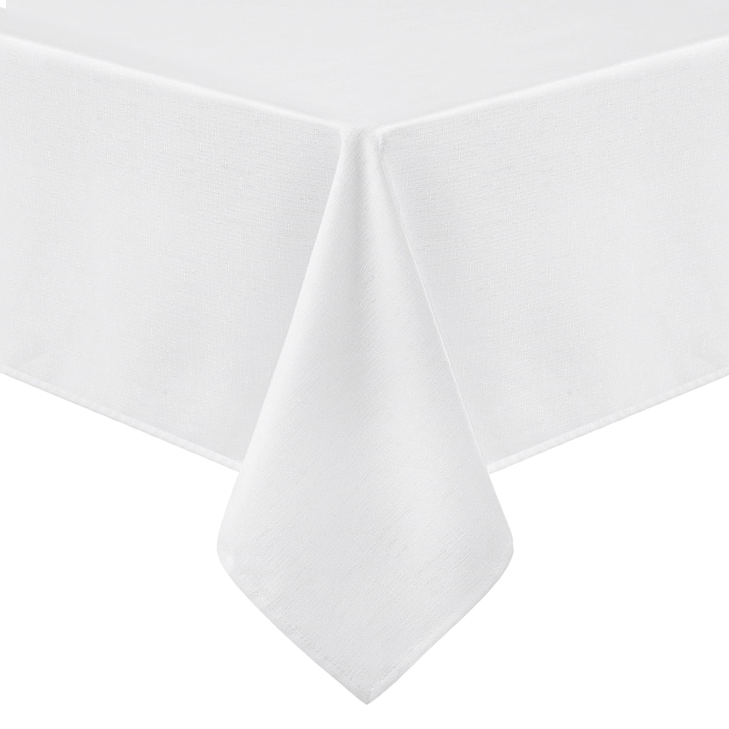 

Olanly Водонепроникна Тканинна Скатертина, яку можна протирати, Миюча Настільна Покривка для Кухні, Їдальні, Прямокутна Скатертина, Скатертина з імітацією льону 140x220inch140x220cm білий