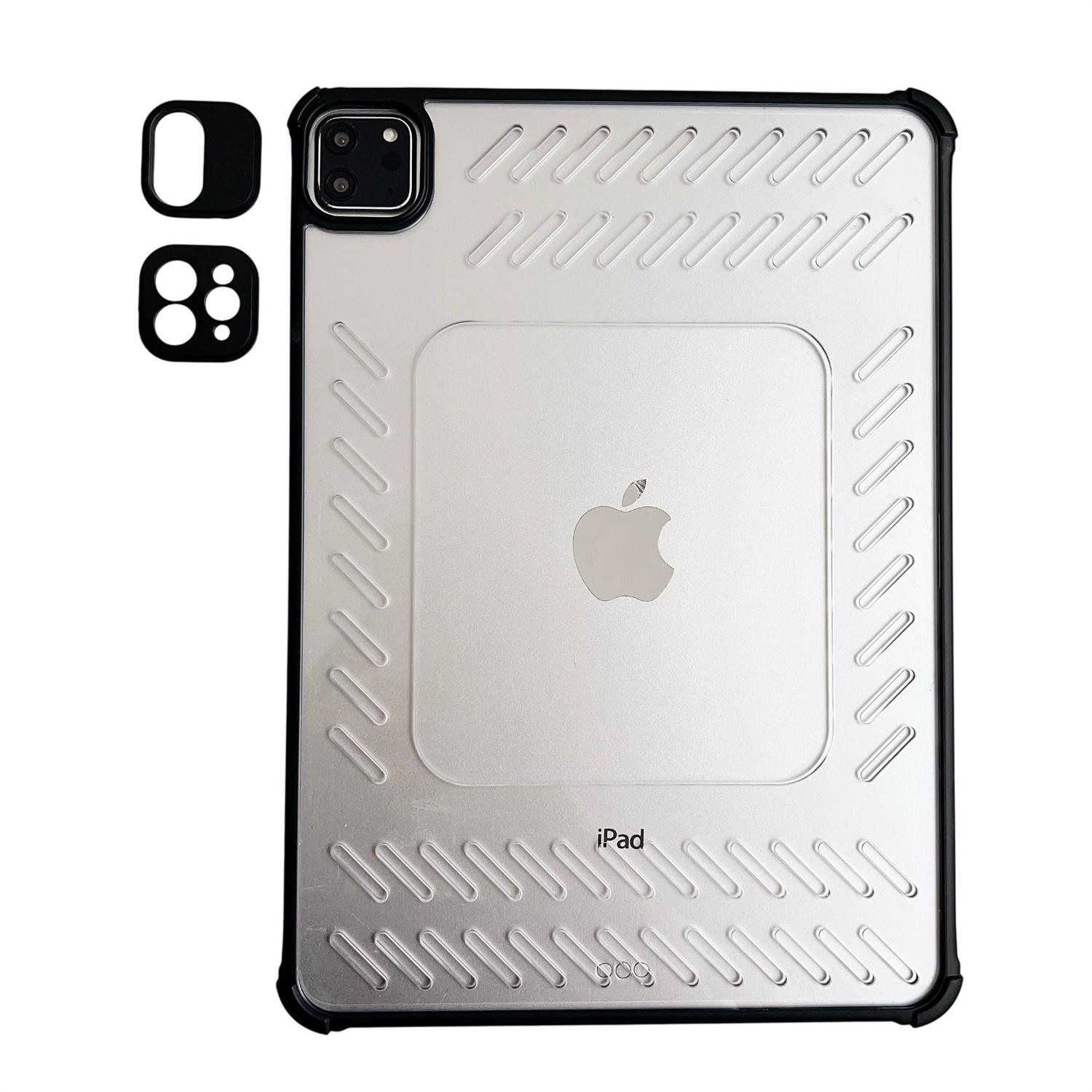 

Для iPad Про 11 (2024) Чехол Полый Безрамочный Вентилируемый ТПУ Акриловый Прозрачный Чехол для Планшета Black