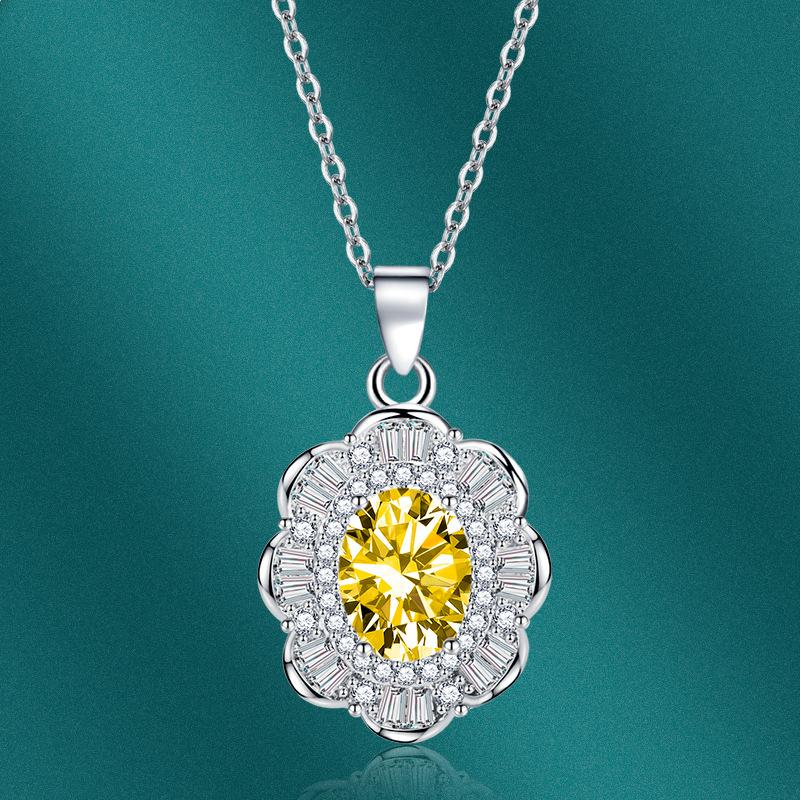 

BELLA BOX цветок кулон ожерелье несколько цветов модные свадебные помолвочные украшения жёлтый