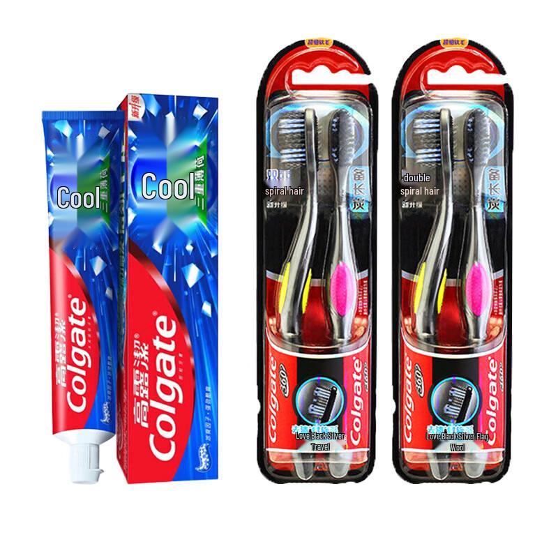 Colgate Icy Mint Toothpaste & 360 Binchotan Toothbrush Twin Pack