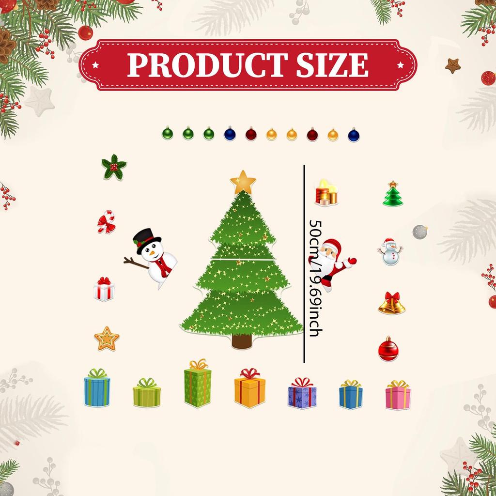 Christmas Tree Refrigerator Stickers Decorations Attractive Kitchen Decor Xmas