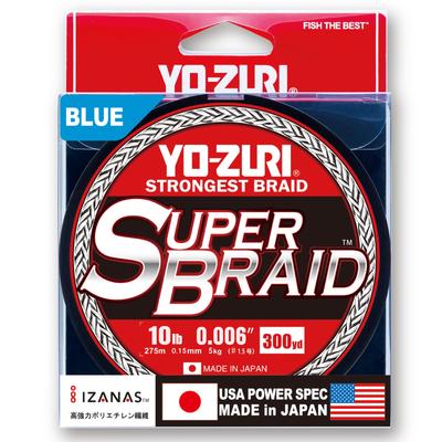 YO-ZURI Treccia Super PE 300YDS 10Lbs Colore Blu