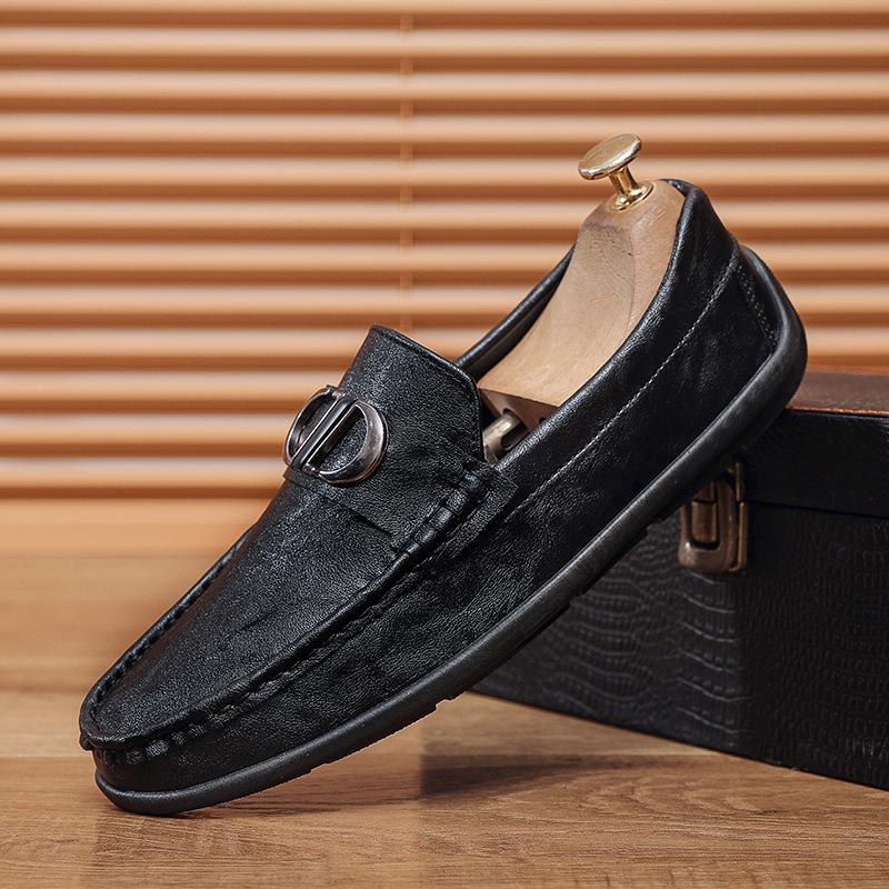 Men's shoes new summer comfortable breathable shoes soft-soled leather shoes versatile classic business style men's shoes Doudou shoes