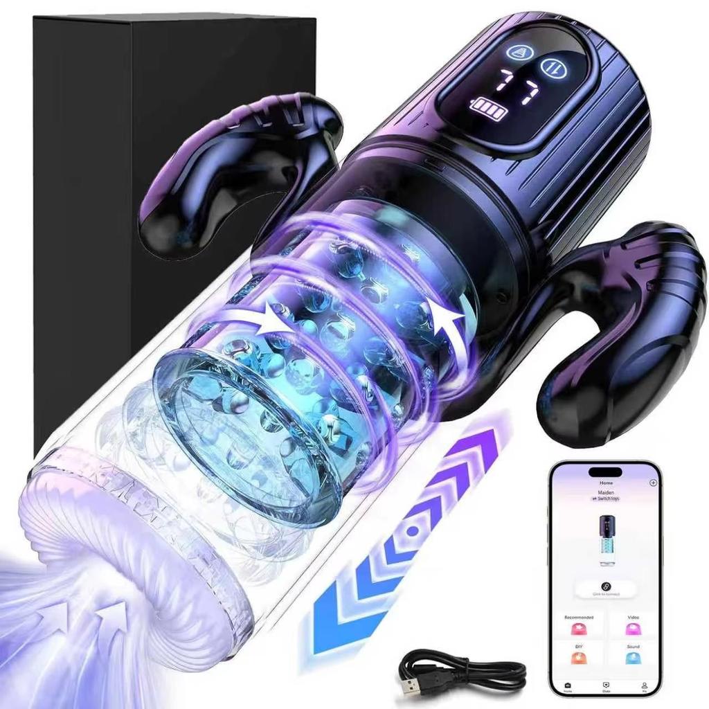 Male Masturbator High Speed Automatic Thrusting Piston Stroker Masturbator Telescopic Vagina Blowjob Masturbation Sex Machine Sex Toys