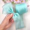 5m/Roll 6cm Wide DIY Crafts Sparkling Yarn Garment Accessories Chiffon Ribbon Roll Elegant Pleated Gifts Wrapping Supplies