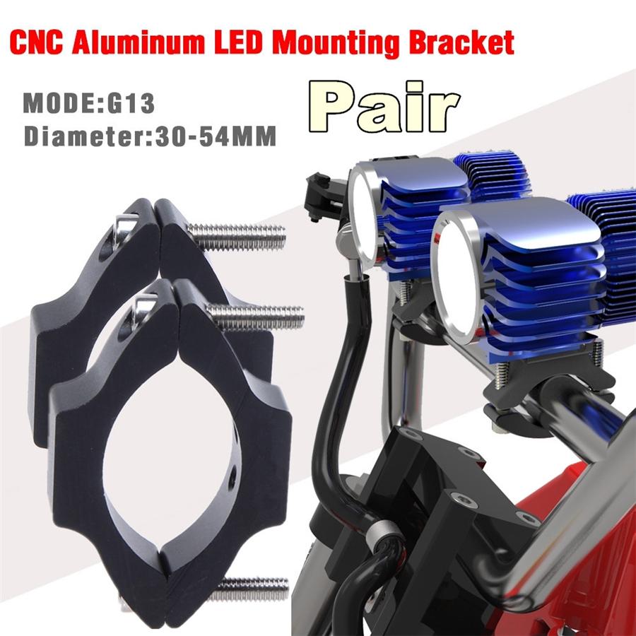 Adjustable Fork Clamp Motorcycle Light Bracket Holder For 30MM-54MM Tube Fork