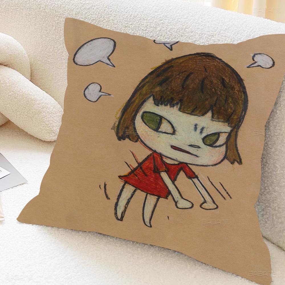 Yoshi Tomo Nara Pillow Cover Sofa Cushion Cover Home Room Decoration Children Gift