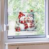 Cartoon Christmas Window Sticker Decoration  New Year Snowman Santa Claus Home Kids Room Wall Glass Static Sticker Removable
