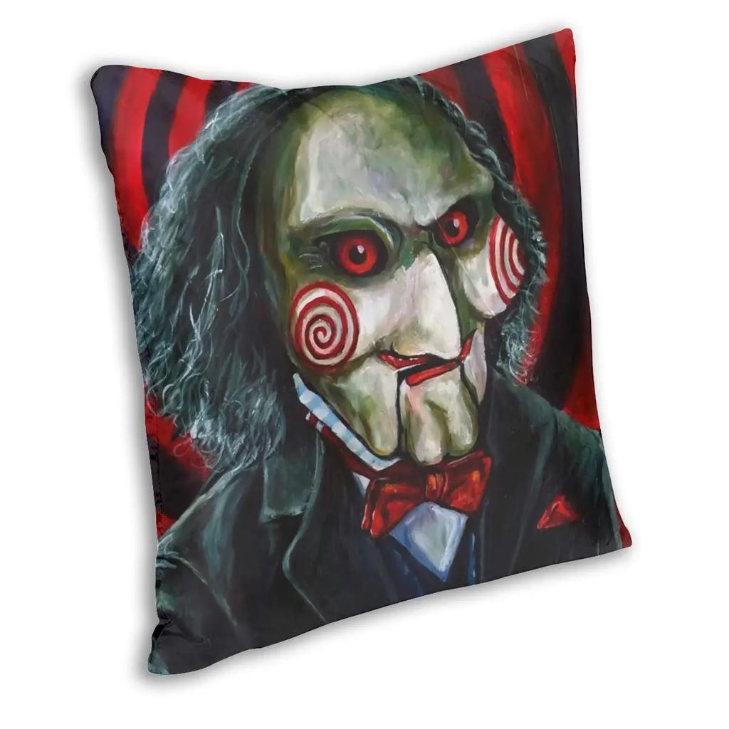 Billy The Puppet Saw Pillowcase Printed Polyester Cushion Cover Gift Horror Movie Throw Pillow Case Cover Seater X