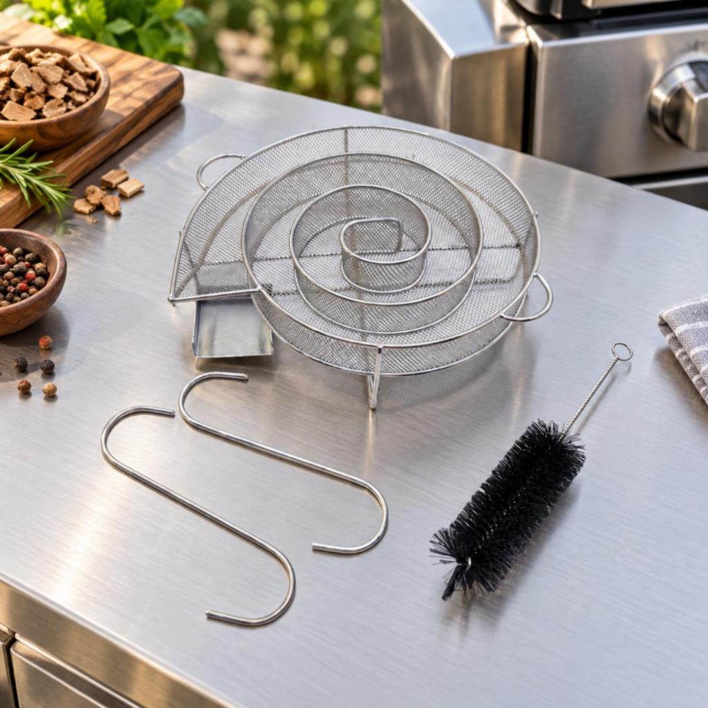 Silver Stainless Steel Cold Smoke Generator Tray Easy to Clean 304