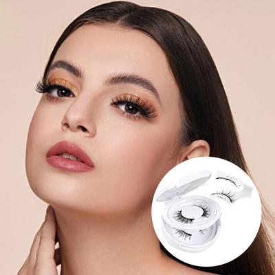 2 Pairs Magnetic False Eyelashes with Tweezer Natural Look Reusable Magnetic 3D Fake Lashes with Applicator Tool Women Eye Makeup Tools