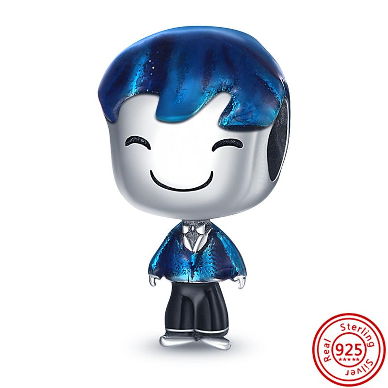 

Стерлингового серебра 925 пробы, жених и невеста, рыба, осьминог, наушники, кролик, бусины на удачу, подходят для оригинального браслета-подвески, женские ювелирные изделия