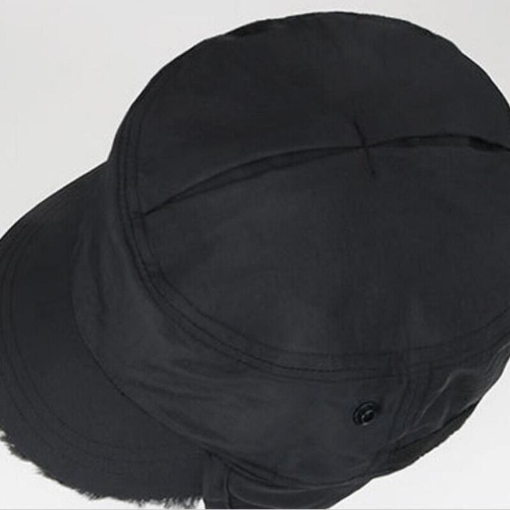 Durable Waterproof Winter Hat with Ear Flaps Windproof Nylon Hat Flat Cap Warm Ski Cap