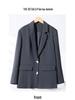 Elegant Customized Plus Size Women's Blazer - Loose Slimming Black Design for Spring/Autumn 2025