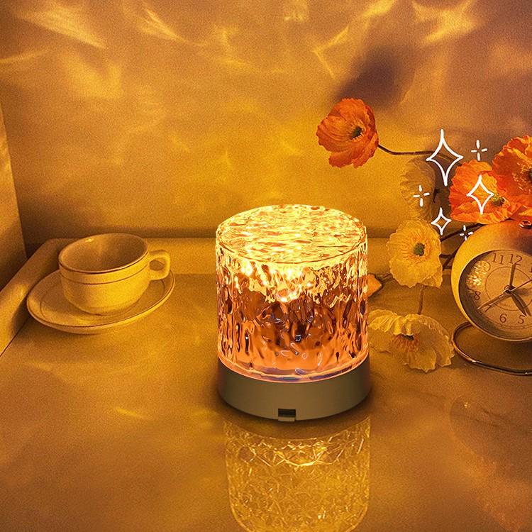 Xiaohongshu Ripple Atmosphere Night Light: Creative Romantic Bedside Lamp & Gift for Girls