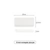 Gold-Rimmed Rectangular Ceramic Dessert and Sushi Plate