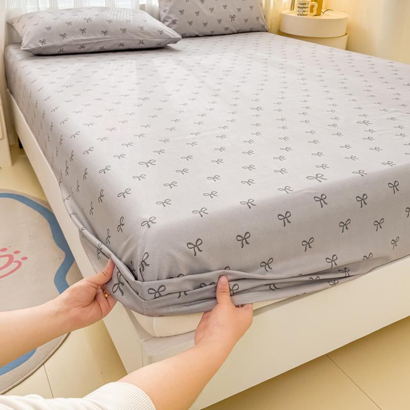 1pc Flower Printed Bed Sheet with Elastic Single/Queen/King Mattress Protector Plant Style Fitted Bed Sheets sabanas 150x190