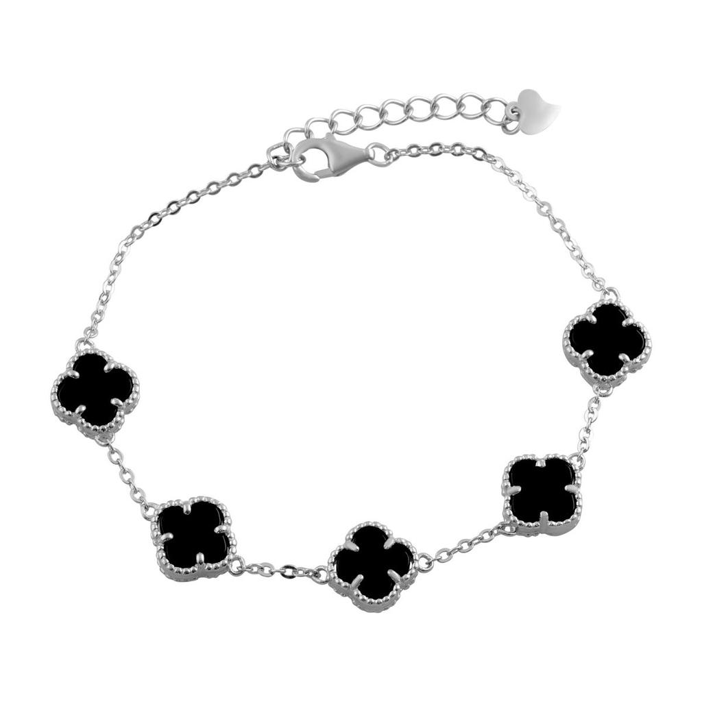 Silver Bracelet with Natural Onyx (2094258)