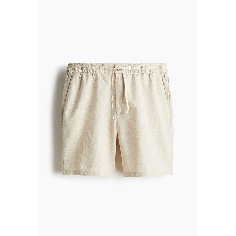 

HM Men s Pants 2025 Summer New Fashion Straight Commuter Linen Blend Casual Shorts 1256418