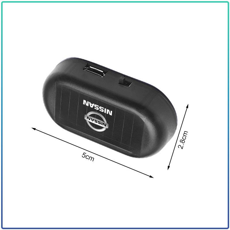 LED Solar Powered Fake Security Light Simulated Car Led Warning Light For Nissan Qashqai X J10 J11 Trail Tiida Teana Skyline Juke X-trail Almera
