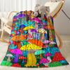 1pc Psychedelic Mushroom Garden blanket Soft and Warm for Sofa Office Camping Travel Livingroom Great Gift for Friends and Family Comfortable