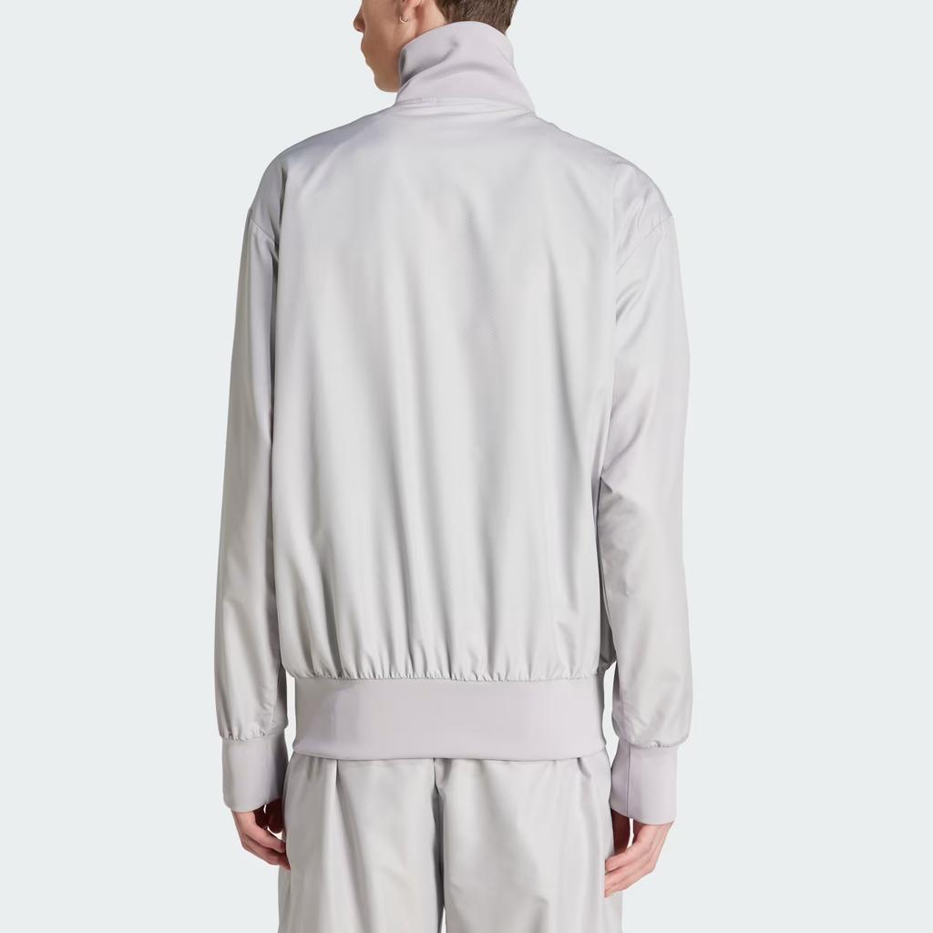 Adidas Originals Firebird Track Top Fashion Loose Striped Stand Collar Jacket Men Jacket Gray JD1289