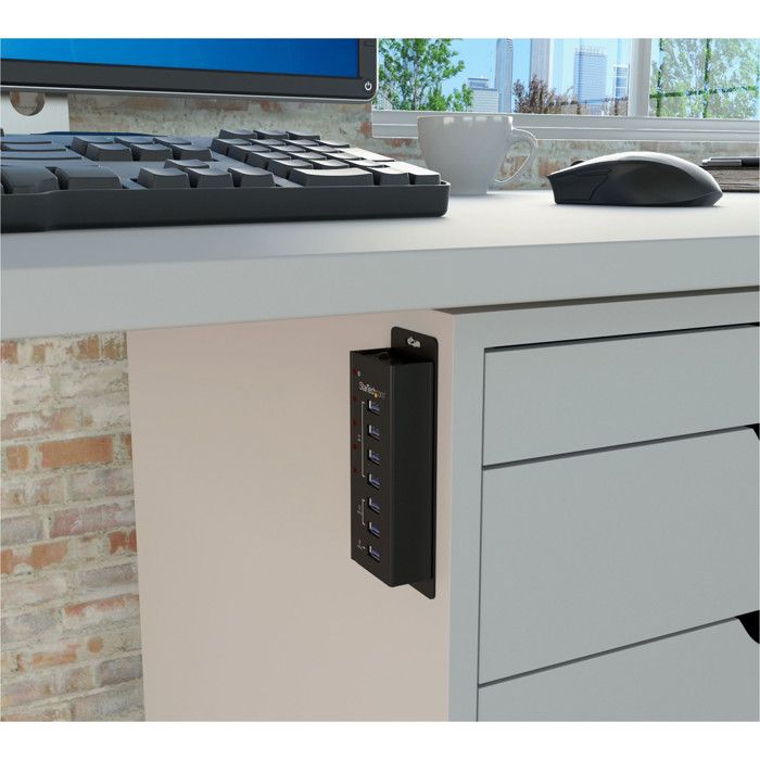 STARTECH Hub USB 3.0 Alimenté de 4 ports avec Station de Recharge de 3 ports USB (2 x 1A, 1 x 2A)