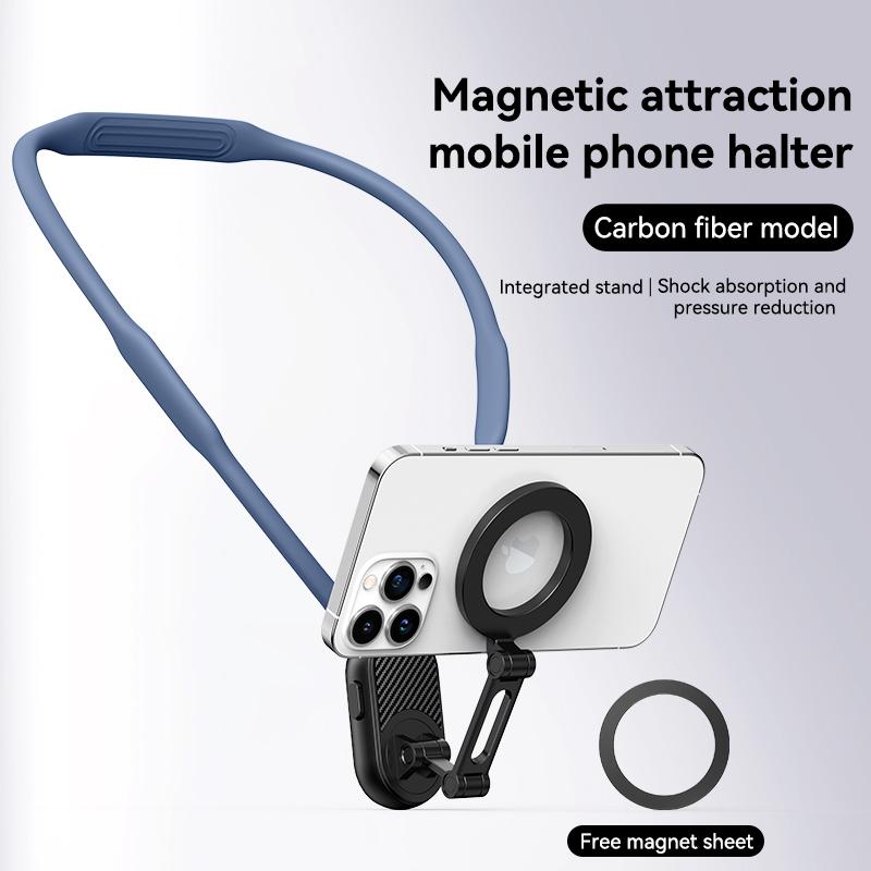 Hands Free Wearable Neck Magnetic Phone Holder Magnetic Neck Mount Hold POV Phone Hold for Iphone 16 15 SAMSUNG Huawei Xiaomi