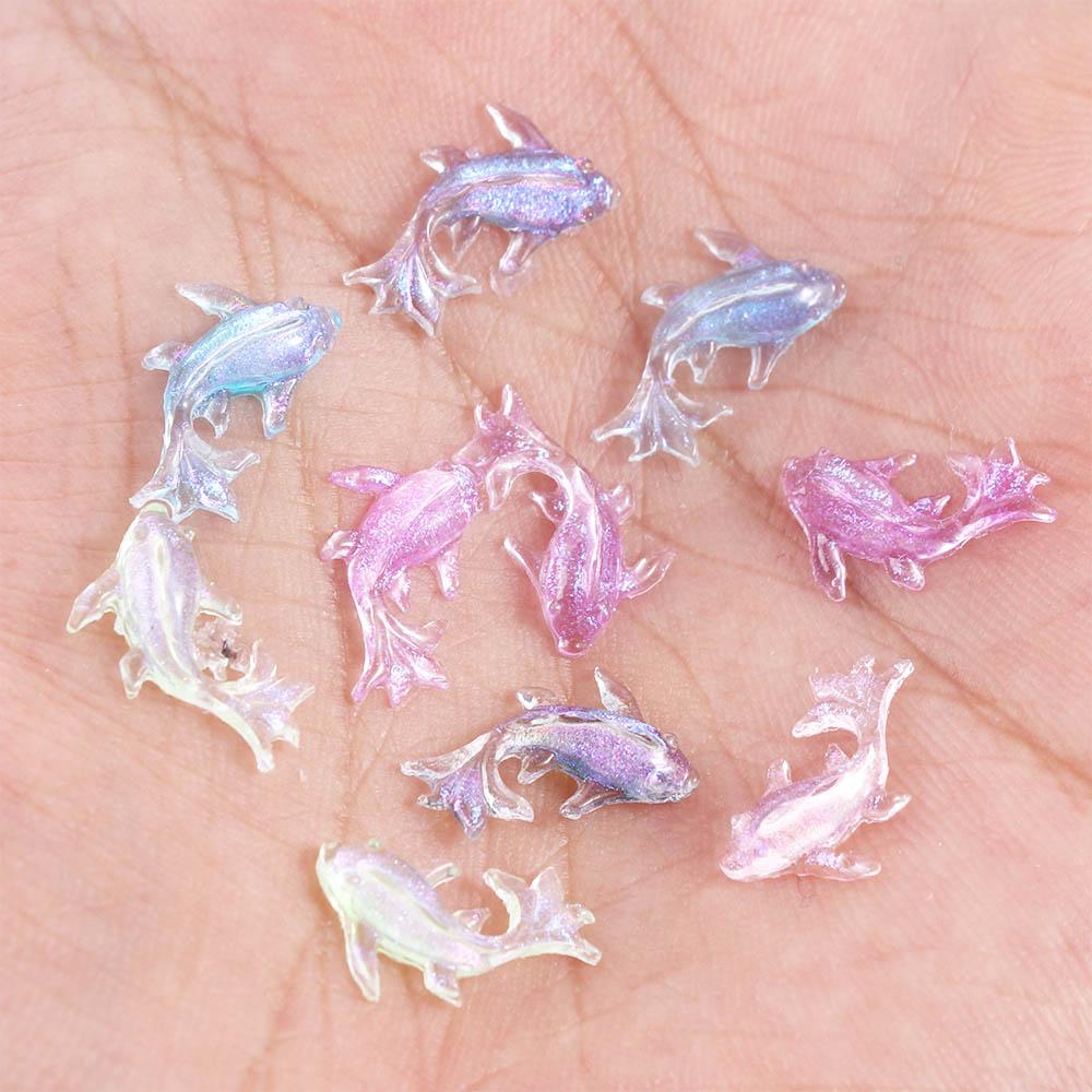 Rhinestones Jewelry Accessories Goldfish Art Decoration Goldfish Resin Figurine Crafts Goldfish Nail Rhinestones DIY Scrapbook