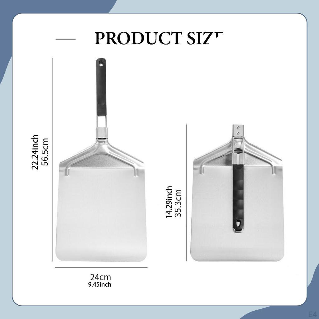 Folding Pizza Peel Handle Versatile Portable Easy Storage Turner Paddle for Omelette
