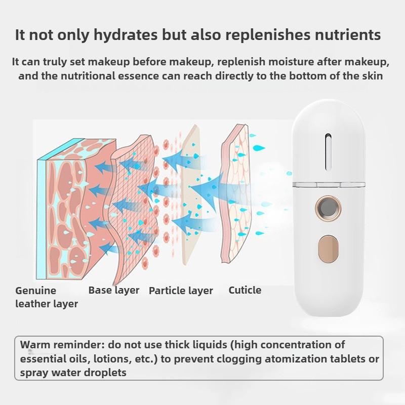 Mini Facial Steamer Nano Spray Moisturizing Vaporizer Face Mist Cold Spray Machine Humidifier Portable Beauty Humidificador USB