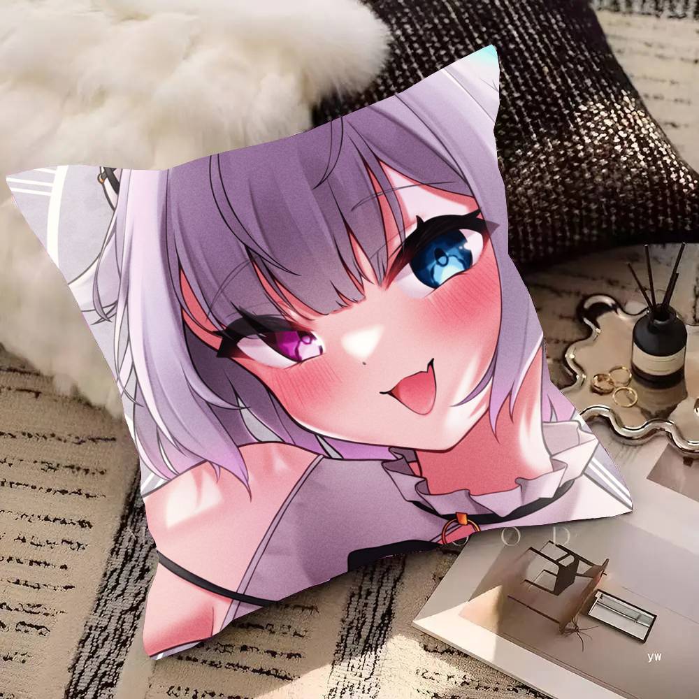Amemiya Nazuna Anime V-VShojo Pillow Case Fashion Square Pillowcase Bedroom Sofa Room Ins Decoration Leisure