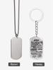 Stainless steel keychain and necklace, gift for daughter, carved badge, Ideal Gift for Men, Couples, Boyfriend, Family & Friends