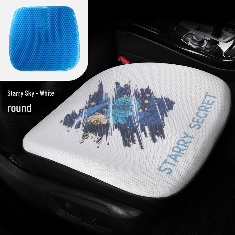 Cartoon Style Gel Car Seat Cushion – Universal Four-Season Chair Pad for Office and Furniture