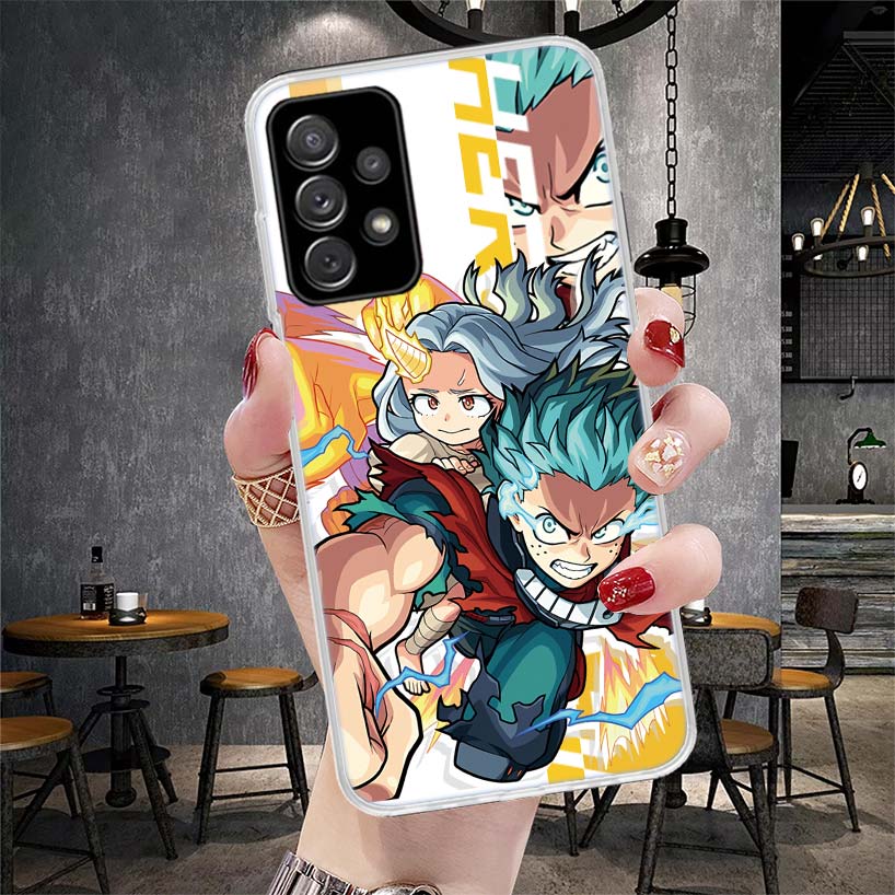 My Hero MHA Art Anime Phone Case For Samsung Galaxy A12 A22 A32 A52 A72 A02S A51 A50S A71 A70 A31 A20S Note 20 Ultra S10 A10S Ga