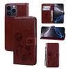 For iPhone 16 Pro Max Case Rose Pattern Leather Wallet Phone Cover with Strap
