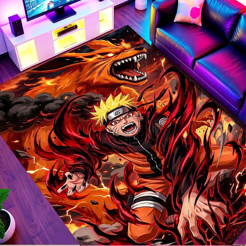 Demon Slayer Print Rug, Washable Floor Carpet, For Entryway Dorm Laundry Room Office Study, Home Decor Birthday Christmas Gift