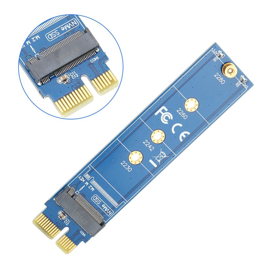 Blue PCI E To NGFF M.2 Hard Disk Adapter High Speed NVME PCIe Adapter Card PC Upgrade