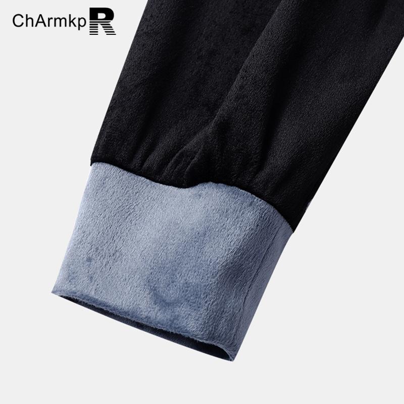 ChArmkpR Men Patchwork Fleece Drawstring Sweatshirts Hooded Pullovers