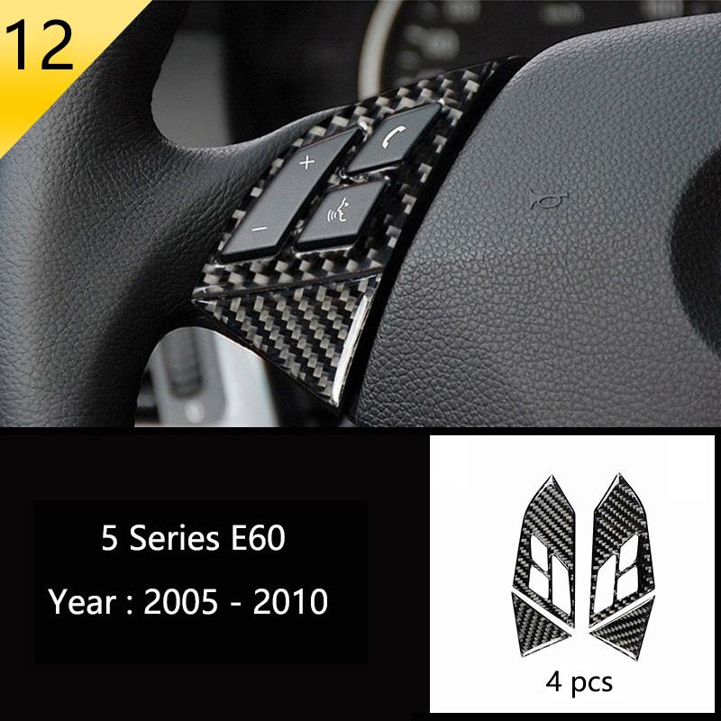 Carbon Fiber For BMW 5 Series E60 Car Inner Gearshift Air Conditioning CD Panel Door Armrest Decorative Cover Trim Car Sticker