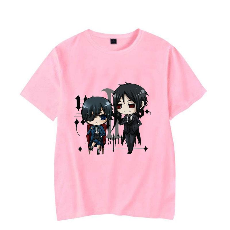 Hot Anime Funny Summer T-Shirt Harajuku Black Butler Cartoon Print Fashion Short Sleeve Summer Casual T-Shirt Top