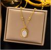 SHC43A-SHC68A Custom Fashion Pendant Necklaces Women's Jewelry Stainless Steel Chokers Pearl Chains Necklace Set for Women Girls