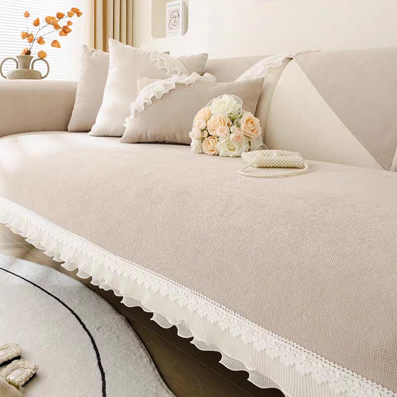 French Style Sofa Cushion Universal In All Seasons, New Non-slip Leather Sofa Cover Cover Cloth Towel Seat Cushion