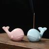 Mini Ceramic Incense Holder, Whale Shape Incense Stick Holder, Cute Incense Burner, Multi-purpose Ornament for Bedroom Yoga Room Tea House
