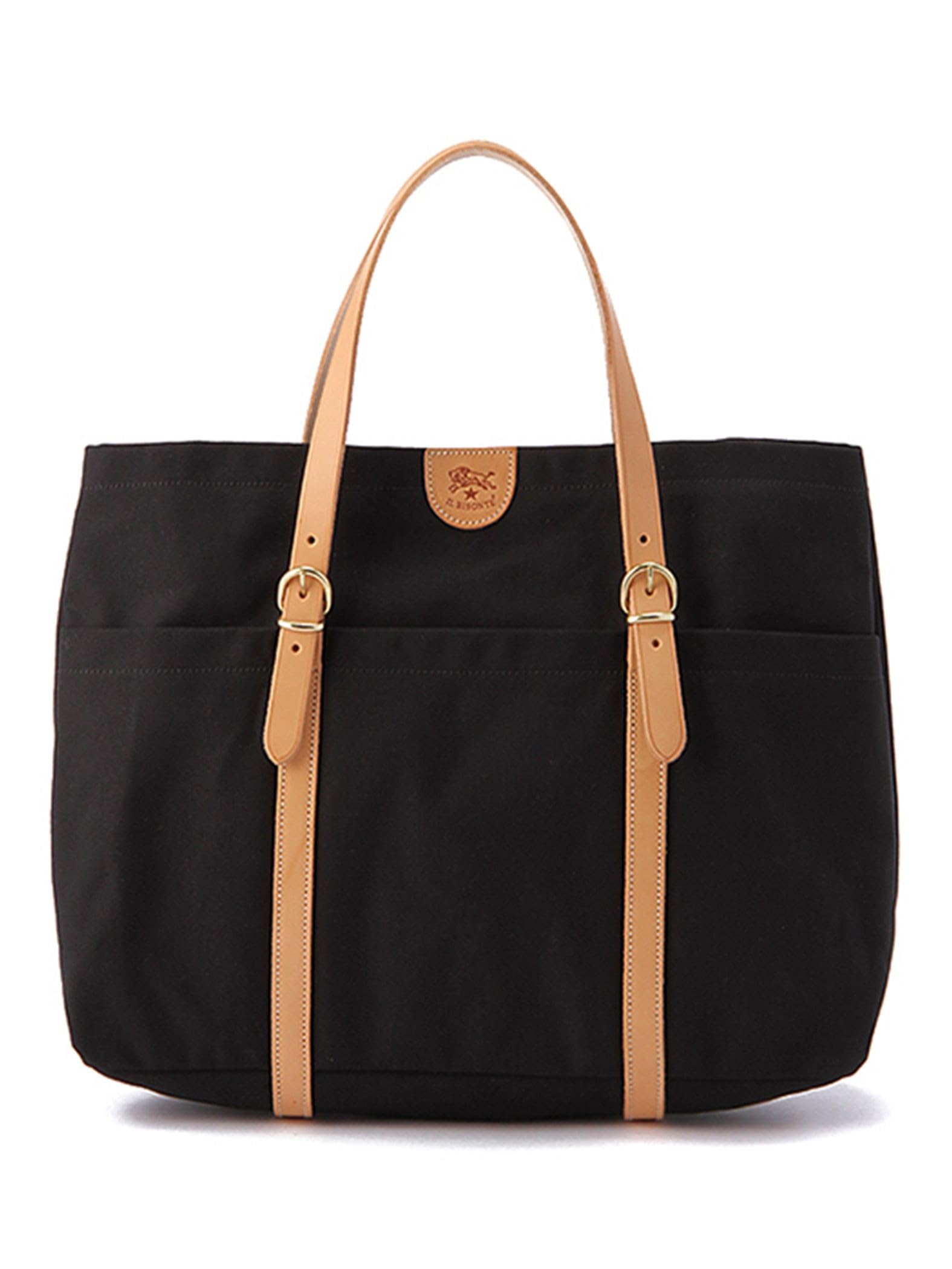 

Il Bisonte Tote Bag 5415432308120 F Black x Natural Leather