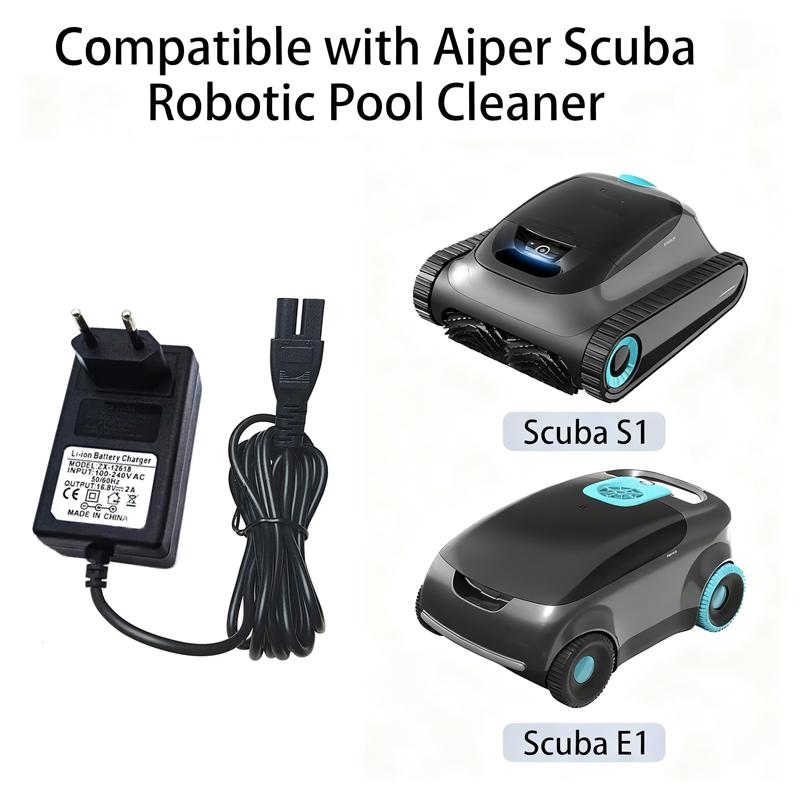 16.8V Charger for Aiper Scuba S1 Cordless Robotic Pool Cleaner Compatible with Aiper Scuba S1 E1 14.4V Li-ion Battery Adapter